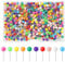 Vicloon Karte Nagel, 500pcs Karte Pinnadeln, Rundkopf Stecknadeln, Pinnnadeln Pushpins Markierungsnadeln Kartennadel Landkarte Pinnadeln Map Pins Reißnagel Kunststoffkopf Pinnwand Stecknadeln