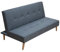 HOGAR24 ES 3-Sitzer-Sofa | Modell Leman | klick-Clac-Öffnung | vielseitiges und bequemes Sofa | Capitoné-Design | Farbe Grau | Maße Sofa: 188 x 88 x 88 cm | umwandelbar in EIN Bett von 114 x 188 cm