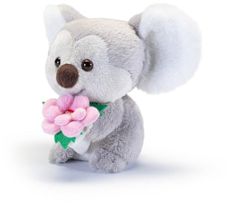 Trudi Koala avec Fleur Rose Cadeau Peluche avec Fleurs, Fête des Mères, Saint Valentin | 17x13x10cm Taille XS | Celebration Spring | modèle 51364