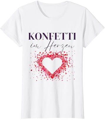 Konfetti im Herzen weiß Fasching Konfetti Karneval Outfit T-Shirt