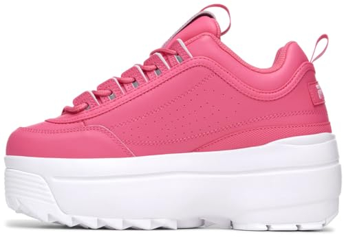 Fila Disruptor II - Sneaker da donna con zeppa, 661 rosa acceso/piroette/bianco, 41.5 EU