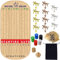 Alemard Pferderennen-Brettspiel, 58,4 cm, Pferderennen-Brettspiel für Erwachsene, mit Holzpferde, 11 luxuriöse Metallpferde, 100 Chips, 2 Holzwürfel und 2 Kartendecks