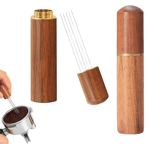 WDT Tool Espresso KaffeeRührer mit 5(0.4mm) Feine Edelstahlnadeln Espresso Nadel Coffee Distributor Tamper Kaffee Zubehör Zum Mischen des Kaffeesatzes