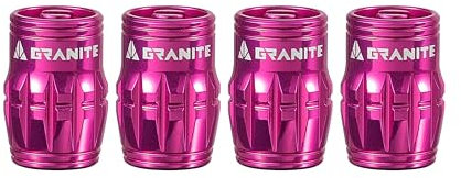 Granite Juicy Nipple Ventilkappe mit Ventilkern-Entfernungsfunktion, Reifenventilkappen Staubschutz für Fahrräder und Fahrzeuge, Langlebige Legierung Schrader-Ventilkappe, 4er-Set (Rosa)