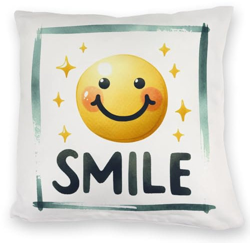 speecheese Smile Emoticon Kuschelkissen Perfekt für jedes Zimmer Gesicht Kuschelkissen mit Lächeln - das Symbol für Jede Text Aussage