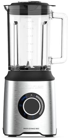 Taurus – Batidora vaso Prior Advance 1800 | 1800W | 2L | 4 Funciones Táctil | Cuchillas Inox desmontables 6 filos | Pica Hielo | Regulador Velocidades | Apto Lavavajillas
