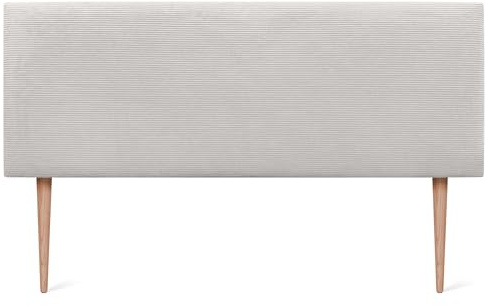 DHOME Kopfteil aus einfarbigem Cord mit Beinen hohe Qualität modernes gepolstertes Kopfteil Luxus-Bett gepolstertes Schlafzimmer (Elfenbeinweiß, 160 cm)