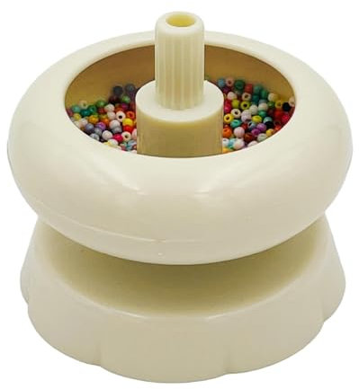 Perlen-Spinner zur Schmuckherstellung – Meni-Perlenschale, Armband-Spinner, Perlen-Spinner-Werkzeug, schnelles und effizientes Perlenbesaitungs-Rad für Schmuck, Fransen, Kunst, Bastelprojekte
