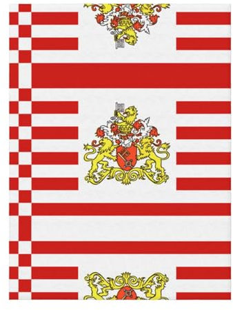 POEZJZW Modische Flanell-Bettdecke mit Flagge des Senats von Bremen, 101,6 x 76,2 cm, gemütliche Decke, weiche und warme Sofadecke, Schlafzimmer-Decke