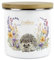 Purely Home Floral Hedgehog Coffee Storage Canister - Pretty Wildlife & Foliage Homewares Gifts - Large Enamel Hot Drinks Kitchen Storage Container