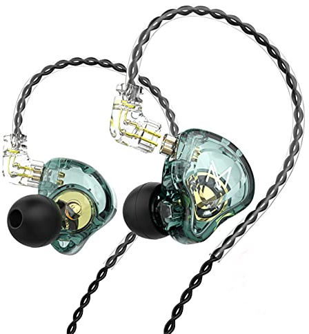 KAMINRUN TRN MT1 in-Ear Earphone Headphones, HiFi in-Ear Earphone Earbud with New 10mm Composite Magnetic Dynamic Driver in Ear Monitor Earbuds with Detachable C Pin 0.75MM Cable(no mic,Green)