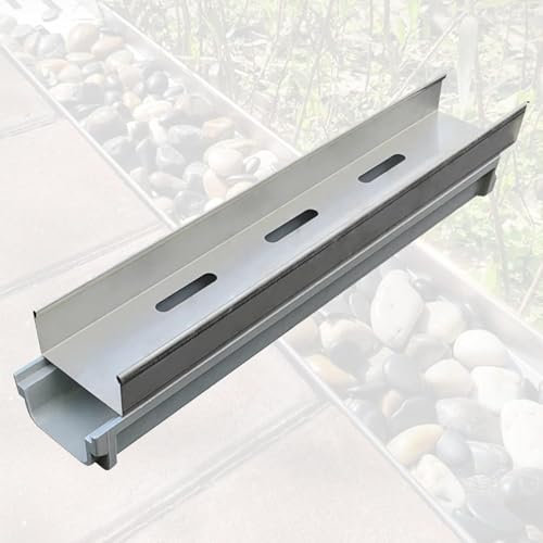VUIKLCty Gouttières, gouttières à Fentes découpables/gouttières à Galets for Bordures de Jardin, couvercles de drains pluviaux Hors Sol, faciles à Installer