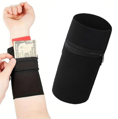 XINCHENG 1 x Handgelenktasche mit Reißverschluss, Sportbekleidung, Handgelenktasche, leichtes Handy-Armband zum Laufen, Handgelenktasche mit Reißverschluss für Fitnessstudio, Sport, Laufen, Wandern