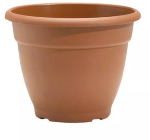 Round Plastic Plant Pot 30cm Terracotta 9.5L Garden Indoor Outdoor Planter Cover Drainage Holes, Weather, Frost Proof (1)