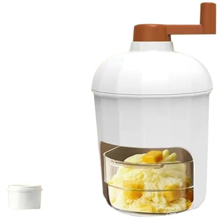 casstaly Tritaghiaccio Manuale Rotativo Tritaghiaccio Piccola Macchina Manuale per Il Ghiaccio da Barba per La Cucina Domestica Frantoio da Neve Portatile