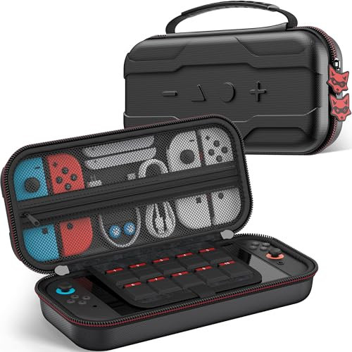 HELLCOOL Tasche für Nintendo Switch 2 Konsole, Ultra Schutz Switch 2 Tasche mit Viel Platz für Switch 2 Konsole/10 Spielen/Anderes Zubehör, Switch 2 Tragetasche Hülle Case für Nintendo Switch 2