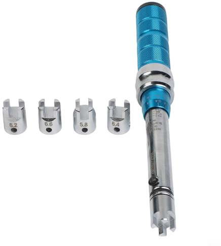 Clé dynamométrique de rayon de moto 2-10 NM réglable Outil de serrage de rayons de roue avec 10 têtes interchangeables pour réparation de moto