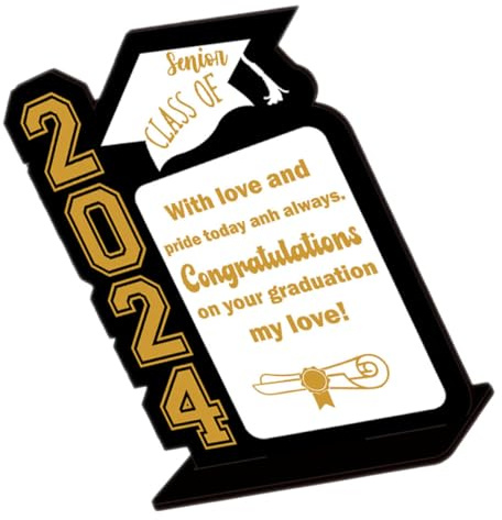 jojofuny Graduation Party Tischdekoration Holz Tischaufsteller Stabile Abschlussfeier Deko für Partytisch Festliche Zentrum Deko für Abi Feier