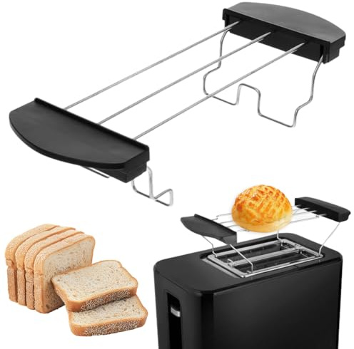 Rairsky Toaster Warming Rack Stainless Steel Bread Attachment, 26.5 x 9.2 x 5.5 cm