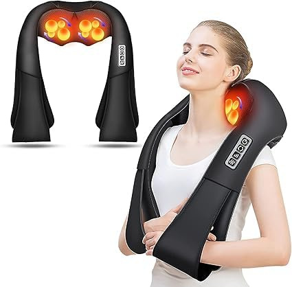 AERLANG Massagegerät Schulter Nackenmassagegerät mit Wärme, Weihnachtsgeschenke, Shiatsu Rückenmassagegerät Massagegerät Nacken,Rücken,Nacken Geschenke für Frauen, Männer