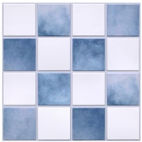 Commomy Credence Adhesive pour Cuisine Salle de Bain,Mat PVC,10 Pièces | Carreaux Muraux 3D Sticker Carrelage Adhesif Mural Cuisine Métro ImperméAble, 30 x 30 cm