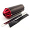 STONEDER 28 mm roter Auspuffschalldämpfer für 50 cc 90 cc 110 cc 125 cc XR50 CRF50 Pit Dirt Bike
