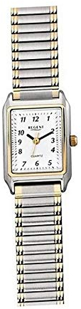 Regent Damen Uhr F-460 Metall Quarz Armbanduhr Metallarmband Silber Gold URF460