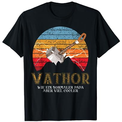 Vathor Fathor Vater Cool Hammer Papa Held Thor T-Shirt T-Shirt