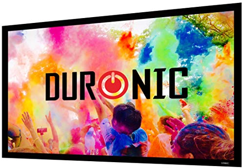 Duronic Projector Screen FFPS150 Wall Mountable HD Projection Screens, 150” Fixed Frame Movie Screen, 16:9 Ratio Home Theatre Cinema Screen, Ideal for Home, Classroom, Office Presentations