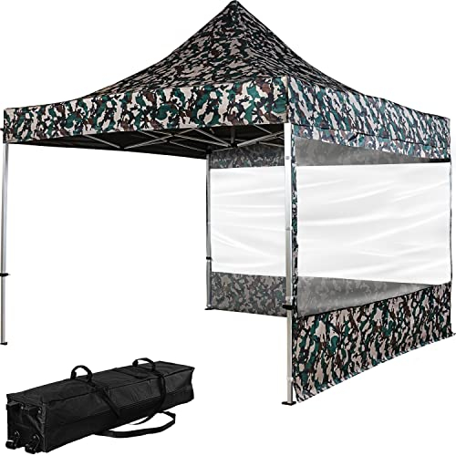 INSTENT Alu-Pavillon 3 x 3 m Pro wasserdicht UV Schutz 50+, Woodland mit 2 Seitenteilen
