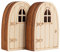 Yardwe 20 STK Mini Holz Tür Landhäuschen Feen Tür Hölzerne Fee Tür Handwerkskit Holzscheiben Unbemalt für Basteln Dekoration Holz Miniatur-Fee Puppenhaus Mini-Möbel zubehör 3mm