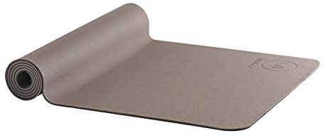 YIN-YANG EARTH Doppelseitige Yogamatte 6mm - 61x183cm - Braun/Anthrazit