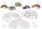 Baker Ross FE147 schrumpfende Regenbogen-Schlüsselanhänger, Schlüsselanhänger zum Basteln zum Ausmalen, Selber machen und Präsentieren für Kinder, 8 Stück