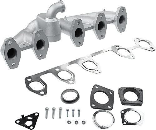 TBVPARTS Colector De Escape 070253017A Mas Juego De Juntas 070253017B Hecho De Hierro Dúctil Compatible Para Tra-nspo-rter Mul-tivan Tou-reg 2.5 TDI AXD AXE BAC BLJ BLK