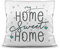 PR Print Royal Kissen mit Spruch - My Home Sweet Home - Statement Deko-Kissen, Geschenk für Familie und Freunde - Kissen weiß flauschig, 40x40 cm, inkl. Füllung