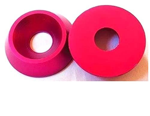 Lnanqing-Dichtscheibe M4 M5 M6 M8 Aluminiumlegierungsfarbe VON Kopf Senkkopf-Regenschirm- Schraube Taper-Waschmaschine, 5 STÜCKE, fest und langlebig ( Color : Rose Red , Inner Diameter : M6 5PCS )