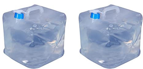 Faltbarer Wasserbehälter 15 Liter, Wasserkanister mit hahn und Tragegriff Wassersack Trinkwasser Kanister Camping Faltwasserkanister BPA-Frei Wasserkanister für Camping, Picknicks Klettern Outdoor