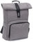 Fillikid Wickelrucksack Tokio im Rolltopstil inkl. Wickelunterlage, variabler Stauraum, Thermofach & Befestigungshaken - Grau Melange