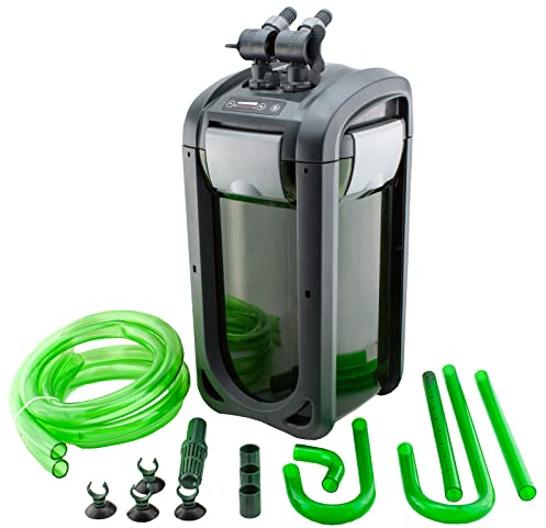 JAD Aquarium Außenfilter Gr. L max. 1610 l/h |Für Süßwasser und Salzwasser| Aquarium Filter für 550 L Becken | Leistungsstärke 4-30 Watt (Gr. L / 550 L Becken)