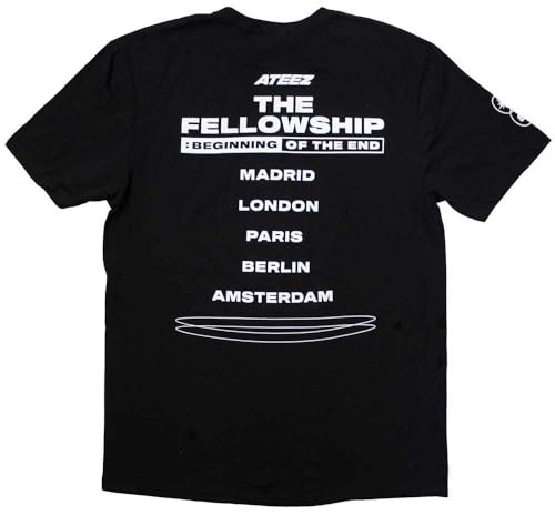 ATEEZ Fellowship Tour Euro Photo Logo T Shirt Official Unisex Black
