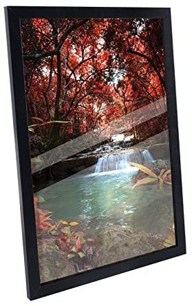 Hengsong Bilderrahmen 40x40,Schwarz Bilderrahmen Schwarz,Bilderrahmen mit Plexi-Glas für Foto von 40x40 cm,42.9×42.9cm