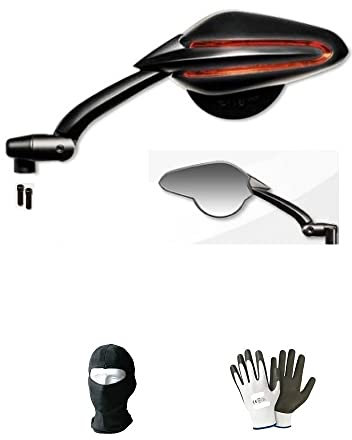 KOMPATIBEL MIT KTM 1190 RC8 LENKERSPIEGELPAAR FÜR FAR Viper LINE MOTORRÄDER ZUGELASSENE RÜCKSPIEGEL+KIT M8 10X1,25 Spiegel OHNE LED