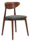 Konsimo Rabi Esszimmerstühle - Modern Holzstuhl 79x45x47cm - Küchenstühle - Stuhl Esszimmer, Küche, Wohnzimmer - Universal Esstisch Stühle mit Weicher Polsterung - Grau/Mittlere Walnuss