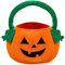 JOYIN Halloween-Kürbis-Plüsch-Tragetasche, Eimer, Süßigkeiten- oder Leckerei-Tasche mit Griff mit Griff für Partyzubehör, Kindergeschenktüten