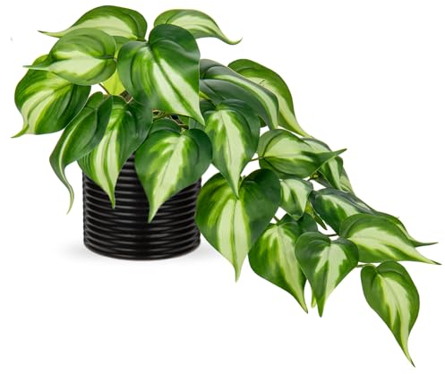 Hollyone Piante artificiali in vaso di ceramica, piante decorative in finto vaso, pianta realistica per interni, decorazione per casa, bagno, soggiorno, cucina, scaffale, ufficio