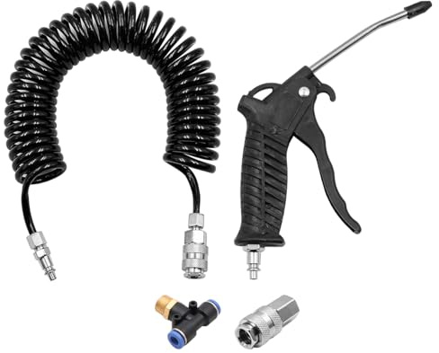 ANCLLO Truck Air Duster Gun with 5m Spiral Air Hose Air Rifle Cleaning kit for Lorry Truck Car
