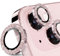 imluckies Pailleté Caméra Arrière Protecteur pour iPhone 15 / iPhone 15 Plus [Anti-Rayures], Anneau Individuel en Alliage Aluminium, HD Verre Trempé 9H Camera Protection, Brillant Rose