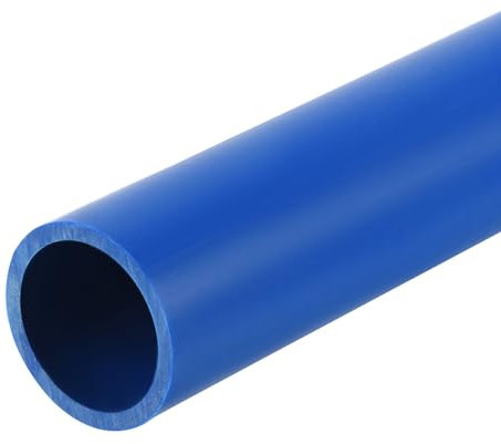 sourcing map PVC Rigid Tube Round Pipe Hardware Tubing 16mm ID 20mm OD 350mm Blue High Impact for Water Pipe Crafts Cable Sleeve