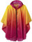 Regenponcho Damen Herren Wasserdichte, Regencape mit Kapuze Reißverschluss, Regenmantel Damen Wiederverwendbar, Regenponcho Fahrrad Wandern, Regenjacke Damen Leicht Farbverlauf Gelb-rosa Rot