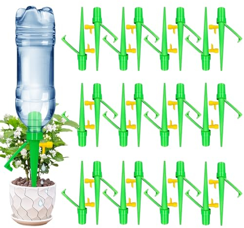 BNGXR Automatisch Bewässerung Set, 24 Stück Einstellbar Bewässerungssystem Bewässerung Pflanzen Urlaub Pflanzen Wasserspender Garten zur Blumen oder Gemüse im Innenbereich für den Außenbereich